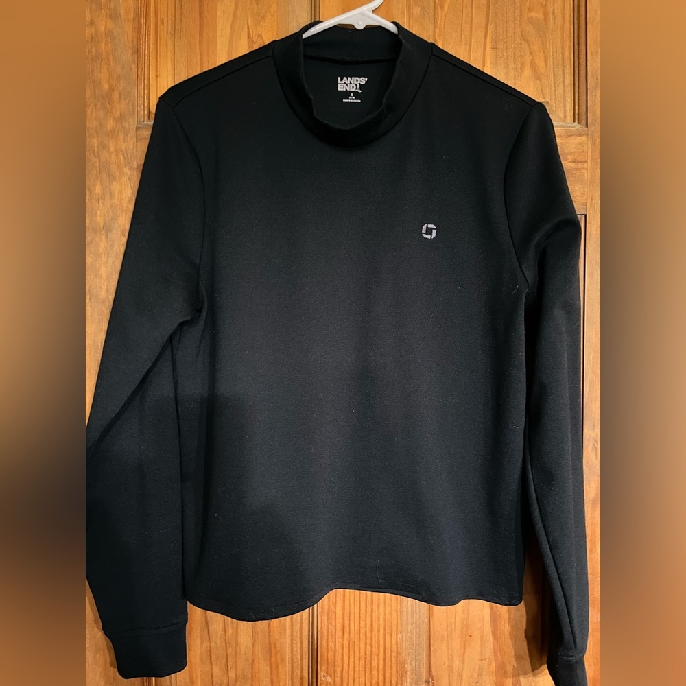 Chase Bank Lands' End Black Long Sleeve Tee
